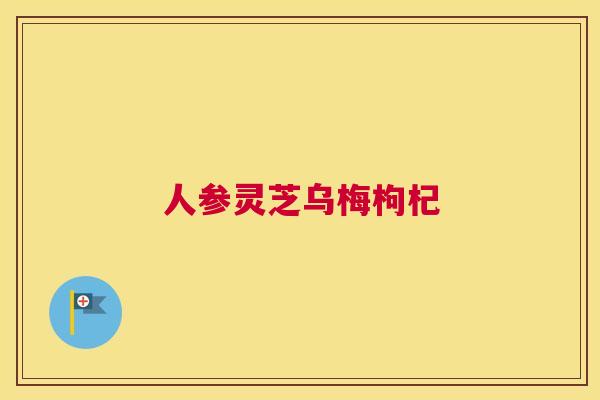 人参灵芝乌梅枸杞
