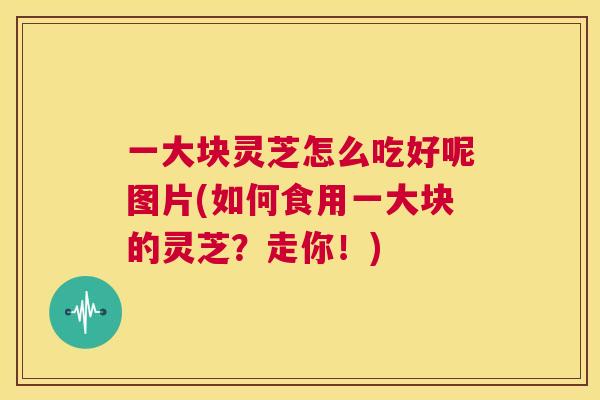 一大块灵芝怎么吃好呢图片(如何食用一大块的灵芝？走你！)
