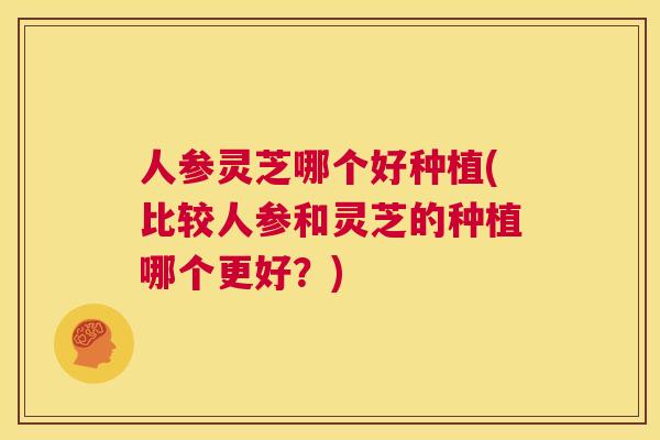 人参灵芝哪个好种植(比较人参和灵芝的种植哪个更好？)