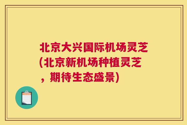 北京大兴国际机场灵芝(北京新机场种植灵芝，期待生态盛景)