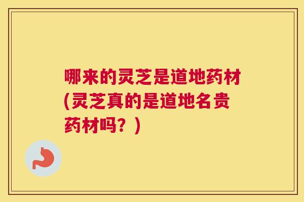 哪来的灵芝是道地药材(灵芝真的是道地名贵药材吗？)
