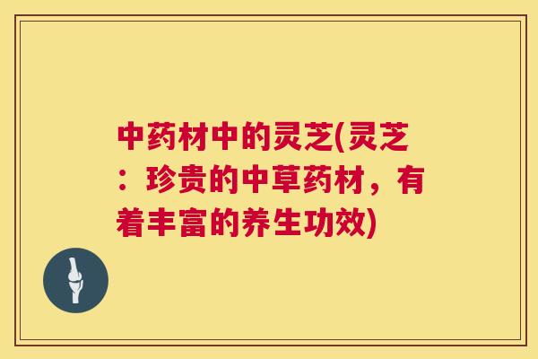 材中的灵芝(灵芝：珍贵的中草药材，有着丰富的养生功效)