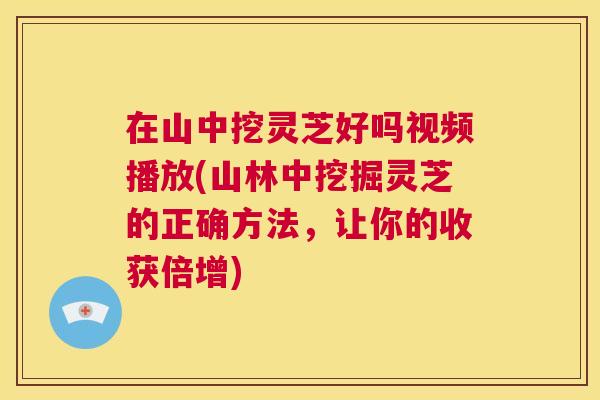 在山中挖灵芝好吗视频播放(山林中挖掘灵芝的正确方法，让你的收获倍增)