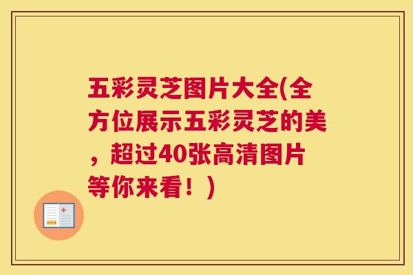 五彩灵芝图片大全(全方位展示五彩灵芝的美，超过40张高清图片等你来看！)
