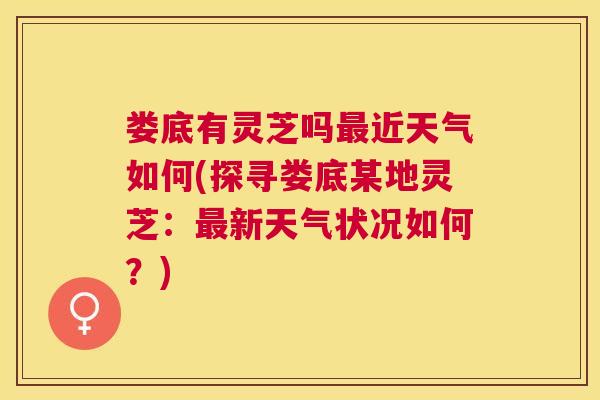 娄底有灵芝吗近天气如何(探寻娄底某地灵芝：新天气状况如何？)