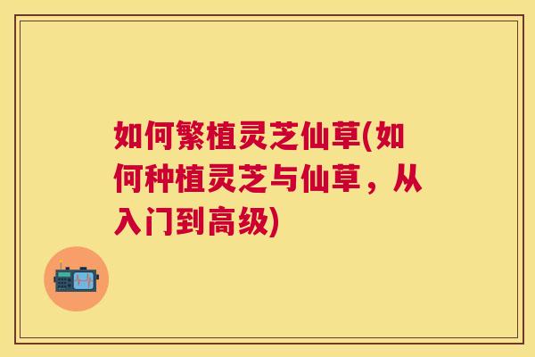 如何繁植灵芝仙草(如何种植灵芝与仙草，从入门到高级)