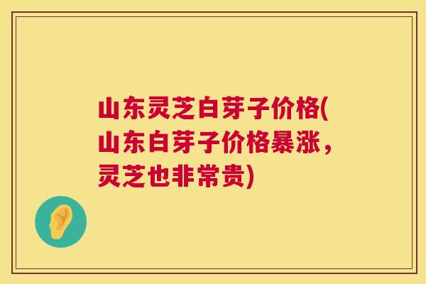 山东灵芝白芽子价格(山东白芽子价格暴涨，灵芝也非常贵)