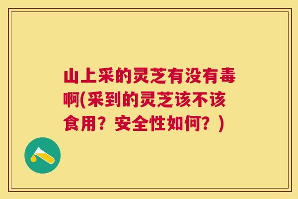 山上采的灵芝有没有毒啊(采到的灵芝该不该食用？安全性如何？)