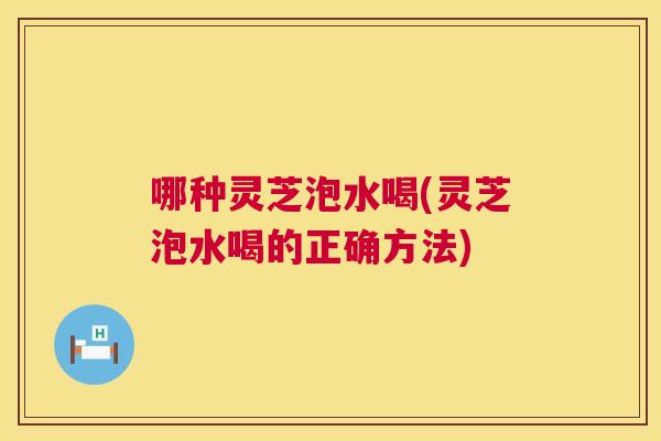 哪种灵芝泡水喝(灵芝泡水喝的正确方法)