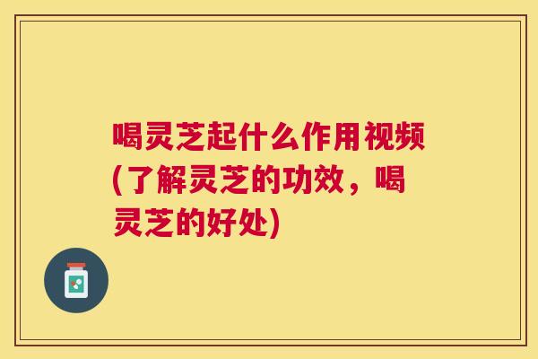 喝灵芝起什么作用视频(了解灵芝的功效，喝灵芝的好处)