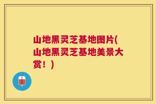 山地黑灵芝基地图片(山地黑灵芝基地美景大赏！)
