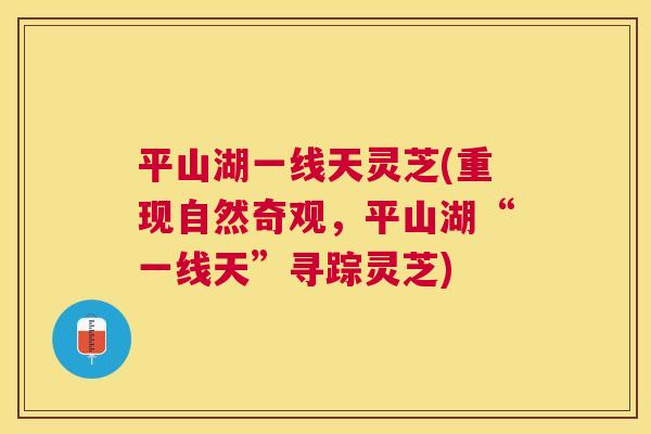 平山湖一线天灵芝(重现自然奇观，平山湖“一线天”寻踪灵芝)