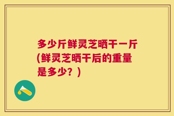 多少斤鲜灵芝晒干一斤(鲜灵芝晒干后的重量是多少？)
