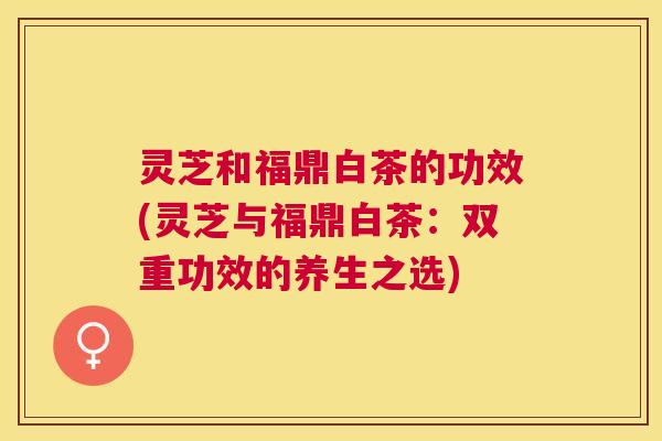 灵芝和福鼎白茶的功效(灵芝与福鼎白茶:双重功效的养生之选) 灵芝和福鼎白茶的功效(灵芝与福鼎白茶:双重功效的养生之选)