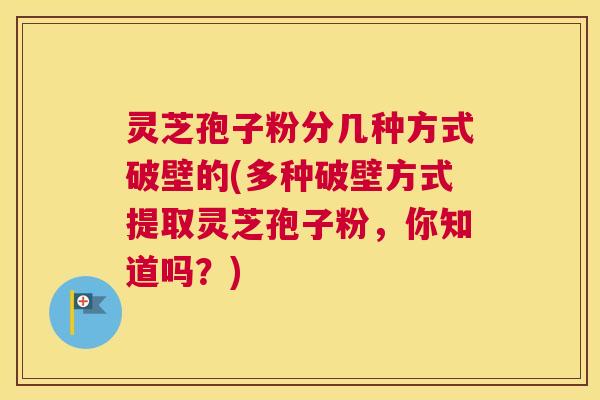 灵芝孢子粉分几种方式破壁的(多种破壁方式提取灵芝孢子粉,你知道吗?) 灵芝孢子粉分几种方式破壁的(多种破壁方式提取灵芝孢子粉,你知道吗?)