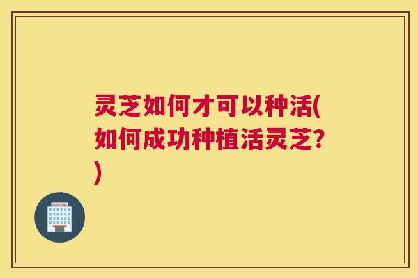 灵芝如何才可以种活(如何成功种植活灵芝?) 灵芝如何才可以种活(如何成功种植活灵芝?)