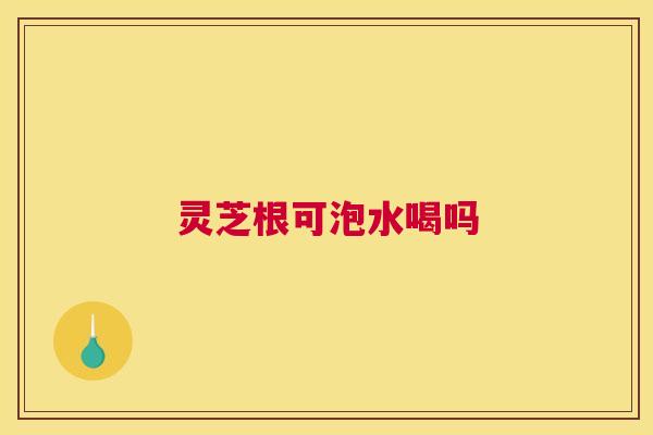 灵芝根可泡水喝吗 灵芝根可泡水喝吗