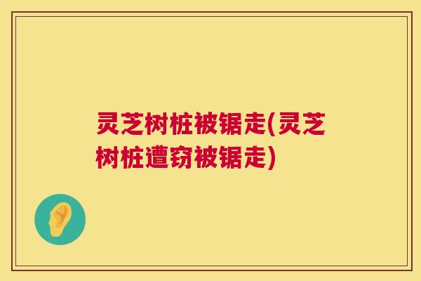 灵芝树桩被锯走(灵芝树桩遭窃被锯走) 灵芝树桩被锯走(灵芝树桩遭窃被锯走)