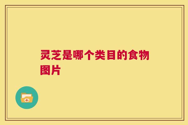 灵芝是哪个类目的食物图片