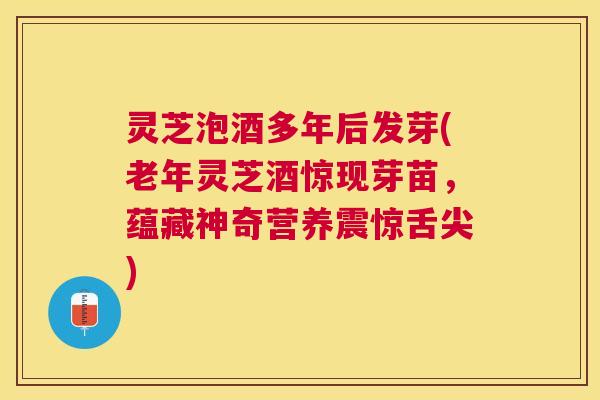 灵芝泡酒多年后发芽(老年灵芝酒惊现芽苗,蕴藏神奇营养震惊舌尖) 灵芝泡酒多年后发芽(老年灵芝酒惊现芽苗,蕴藏神奇营养震惊舌尖)