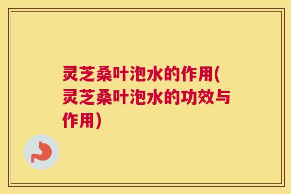 灵芝桑叶泡水的作用(灵芝桑叶泡水的功效与作用)