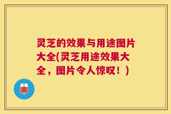 灵芝的效果与用途图片大全(灵芝用途效果大全，图片令人惊叹！)