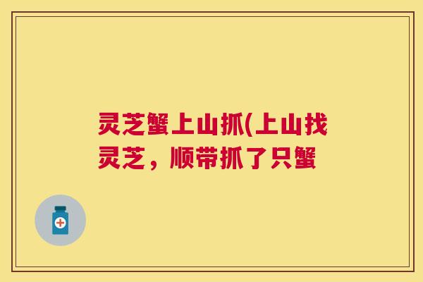 灵芝蟹上山抓(上山找灵芝,顺带抓了只蟹 灵芝蟹上山抓(上山找灵芝,顺带抓了只蟹