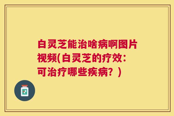 白灵芝能治啥病啊图片视频(白灵芝的疗效:可治疗哪些疾病?) 白灵芝能治啥病啊图片视频(白灵芝的疗效:可治疗哪些疾病?)