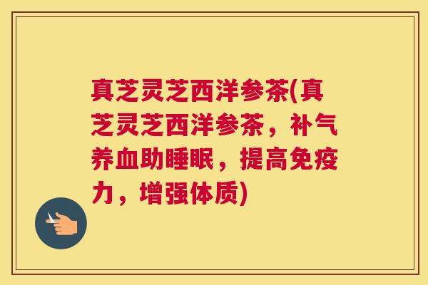 真芝灵芝西洋参茶(真芝灵芝西洋参茶,补气养血助睡眠,提高免疫力,增强体质) 真芝灵芝西洋参茶(真芝灵芝西洋参茶,补气养血助睡眠,提高免疫力,增强体质)