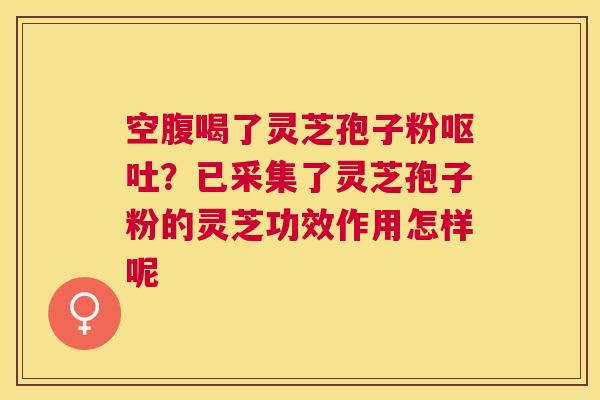 空腹喝了灵芝孢子粉呕吐?已采集了灵芝孢子粉的灵芝功效作用怎样呢 空腹喝了灵芝孢子粉呕吐?已采集了灵芝孢子粉的灵芝功效作用怎样呢