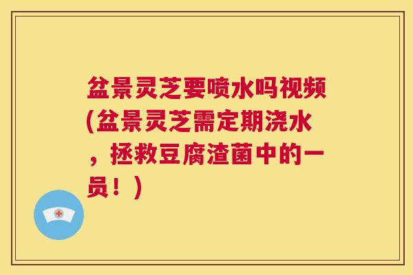 盆景灵芝要喷水吗视频(盆景灵芝需定期浇水，拯救豆腐渣菌中的一员！)