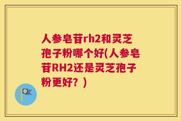 人参皂苷rh2和灵芝孢子粉哪个好(人参皂苷RH2还是灵芝孢子粉更好?) 人参皂苷rh2和灵芝孢子粉哪个好(人参皂苷RH2还是灵芝孢子粉更好?)