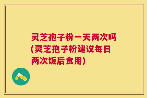 灵芝孢子粉一天两次吗(灵芝孢子粉建议每日两次饭后食用) 灵芝孢子粉一天两次吗(灵芝孢子粉建议每日两次饭后食用)