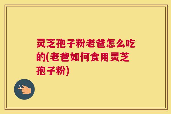 灵芝孢子粉老爸怎么吃的(老爸如何食用灵芝孢子粉) 灵芝孢子粉老爸怎么吃的(老爸如何食用灵芝孢子粉)