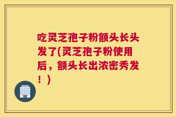 吃灵芝孢子粉额头长头发了(灵芝孢子粉使用后,额头长出浓密秀发!) 吃灵芝孢子粉额头长头发了(灵芝孢子粉使用后,额头长出浓密秀发!)