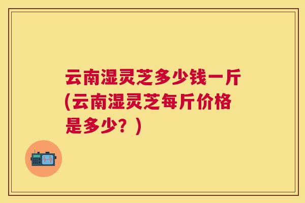 云南湿灵芝多少钱一斤(云南湿灵芝每斤价格是多少?) 云南湿灵芝多少钱一斤(云南湿灵芝每斤价格是多少?)