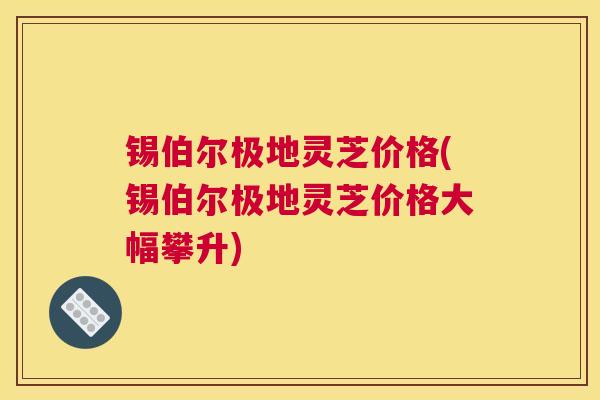 锡伯尔极地灵芝价格(锡伯尔极地灵芝价格大幅攀升)