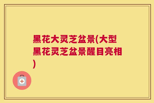 黑花大灵芝盆景(大型黑花灵芝盆景醒目亮相)