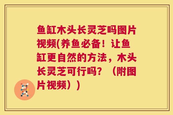 鱼缸木头长灵芝吗图片视频(养鱼必备！让鱼缸更自然的方法，木头长灵芝可行吗？（附图片视频）)