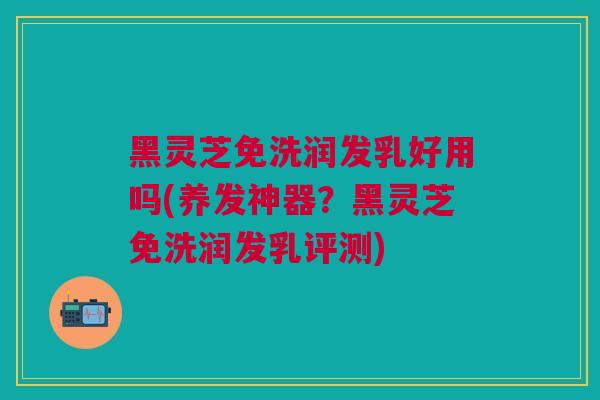 黑灵芝免洗润发乳好用吗(养发神器？黑灵芝免洗润发乳评测)