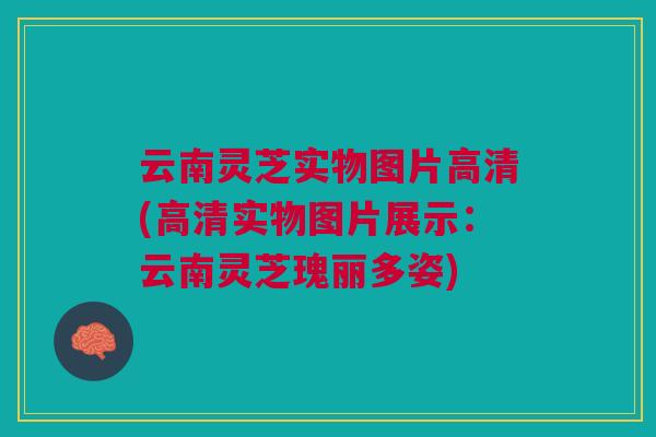 云南灵芝实物图片高清(高清实物图片展示：云南灵芝瑰丽多姿)