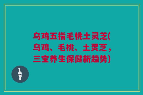 乌鸡五指毛桃土灵芝(乌鸡、毛桃、土灵芝，三宝养生保健新趋势)