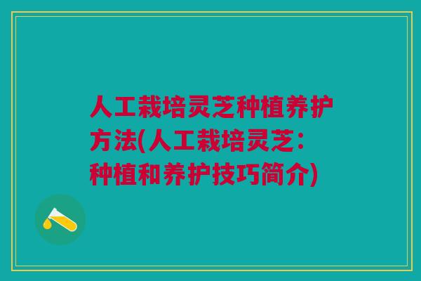 人工栽培灵芝种植养护方法(人工栽培灵芝:种植和养护技巧简介) 人工栽培灵芝种植养护方法(人工栽培灵芝:种植和养护技巧简介)