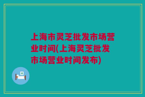 上海市灵芝批发市场营业时间(上海灵芝批发市场营业时间发布)