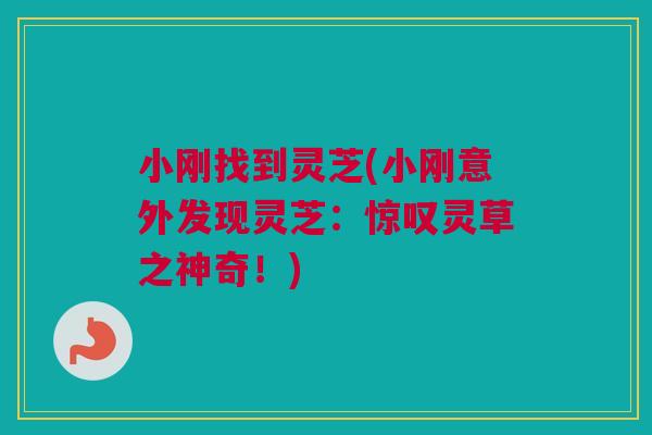 小刚找到灵芝(小刚意外发现灵芝：惊叹灵草之神奇！)