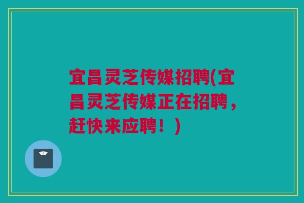 宜昌灵芝传媒招聘(宜昌灵芝传媒正在招聘，赶快来应聘！)