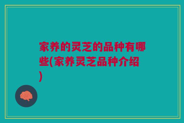 家养的灵芝的品种有哪些(家养灵芝品种介绍) 家养的灵芝的品种有哪些(家养灵芝品种介绍)