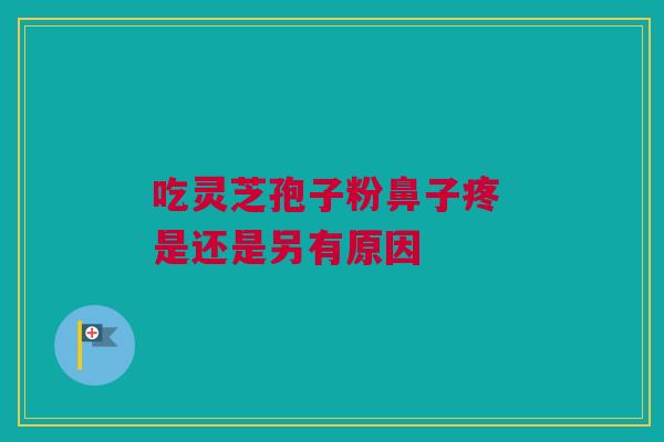 吃灵芝孢子粉鼻子疼 是还是另有原因 吃灵芝孢子粉鼻子疼 是还是另有原因