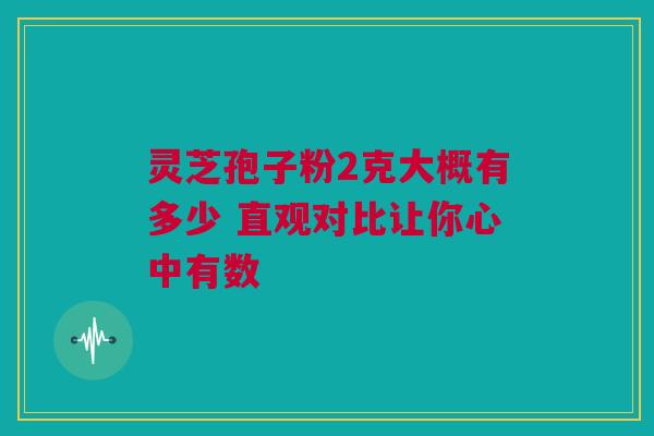 灵芝孢子粉2克大概有多少 直观对比让你心中有数 灵芝孢子粉2克大概有多少 直观对比让你心中有数