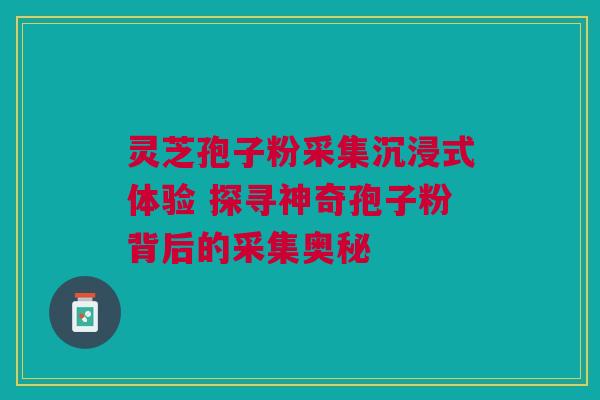灵芝孢子粉采集沉浸式体验 探寻神奇孢子粉背后的采集奥秘 灵芝孢子粉采集沉浸式体验 探寻神奇孢子粉背后的采集奥秘